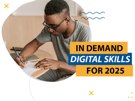 Top digital skills for 2025 including AI, data analytics, and cybersecurity