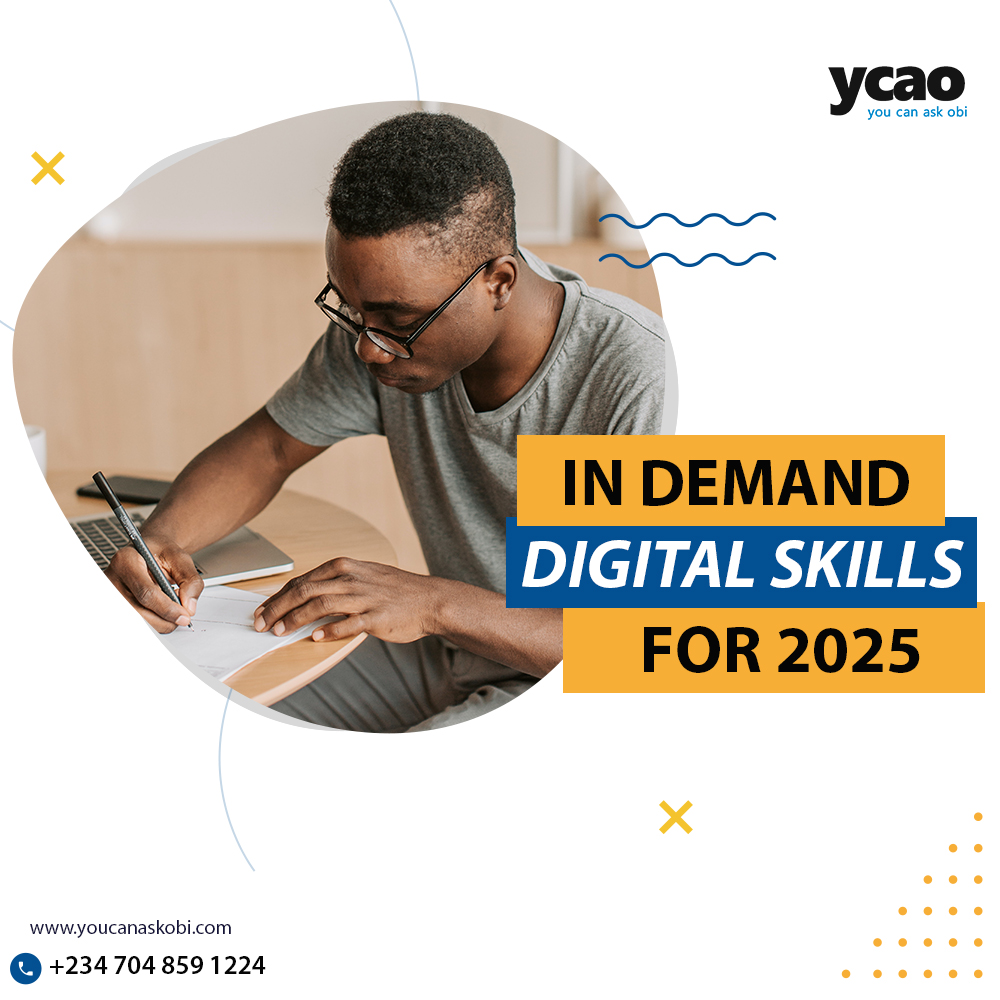 Top digital skills for 2025 including AI, data analytics, and cybersecurity