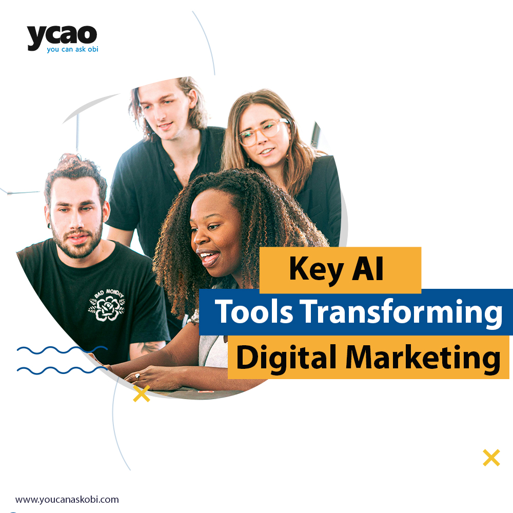 Illustration of AI-powered digital marketing technologies in action.
